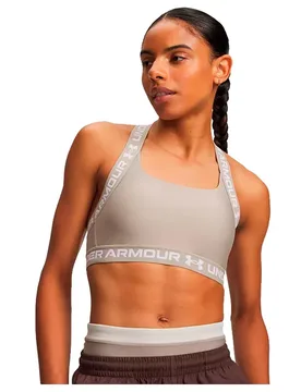 Soutien-gorge De Sport à Impact Moyen Heatgear Mid T-back Brown / White S - Under armour - FashionsVida
