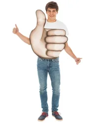 Emoji-Kostüm Daumen hoch Faschingskostüm beige