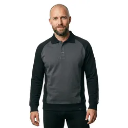 Polo à Manches Longues Unique 50610 Dark Anthracite / Black XS
