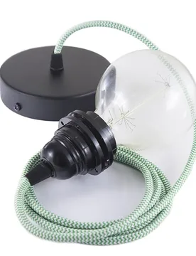 Cables Lampe Suspendue Pendel Pour Abat-jour Rz06 Zigzag 2 M Green / Black One Size - Creative - FashionsVida