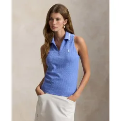 Polo de Mujer Sin Mangas Con Cremallera