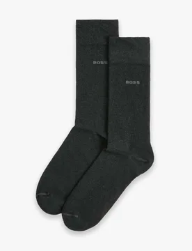 Pack Cotton Rich Ankle Socks Grey male - BOSS - FashionsVida