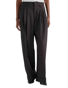 Pantalone con pences Donna gessato - MEIMEIJ - FashionsVida