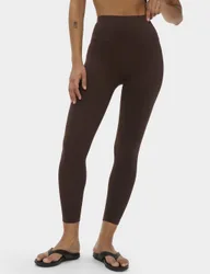 All Day High Waisted 7/8 Leggings Dark Brown female