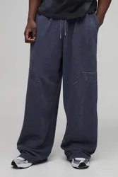 Herren Tall Entspannte Weite Zimmermann-Jogginghose Mit Weitem Bein Grey Größe Medium