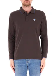 Polo maniche lunghe MARRONE M