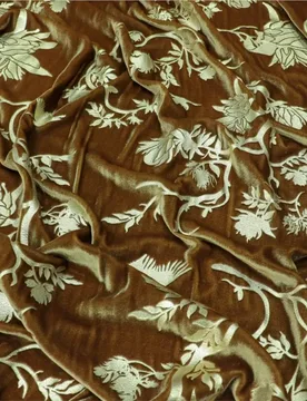 Direct of woven velvet printed silk georgeau gold-printed fabric for nightgowns and cheongsams - Aliexpress - FashionsVida