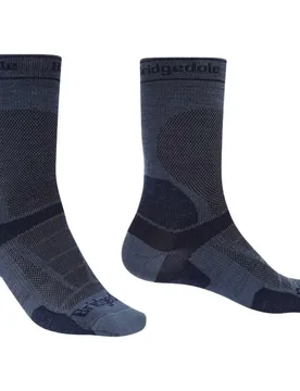 Trail Run Ultralight Zero Merino Sport Boot Long Socks Blue UK 3-5.5 Men - Bridgedale - FashionsVida