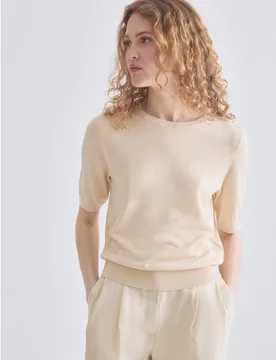 Jersey manga corta de cuello redondo - Boss Orange - FashionsVida