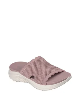 Women's ULTRA FLEX 3.0 SANDAL Scalloped Shimmer Knit Slide W/Yoga Foam in Mauve Size: 5 - Mauve - Size: 5 - Debenhams - FashionsVida