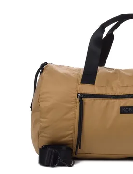 Bolsa de gimnasio puffy grande color ocre - Kcb - FashionsVida