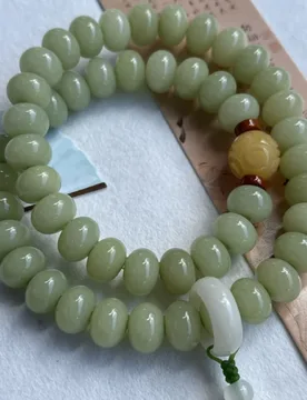 A green jade root in traditional Chinese style, double-loop bodhi seed hand-held Buddhist bead bracelet for women - Aliexpress - FashionsVida
