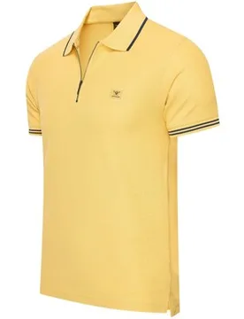 Poloshirt Torino Zip Eu Xxl Male - Cappuccino Italia - FashionsVida