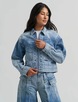 X Feng Chen Wang Cropped Jacket Light Shade Größe S female - Lee - FashionsVida