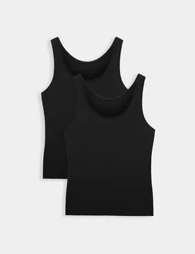 Pack Flexifit™ Modal Rich Vests Black female - Body by M&S - FashionsVida