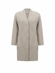 Mantel in Felloptik beige XXL Damen