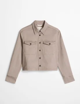 Chaqueta de mujer oversize de sarga de algodón cepillado - MARC O'POLO - FashionsVida
