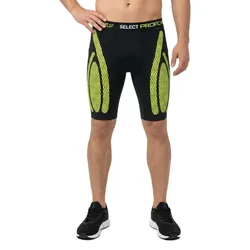 Leggings Courts 6407 noir / vert fluo M