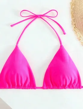 Top bikini triángulo halter XL - Shein - FashionsVida