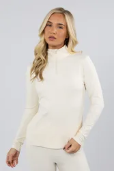 Womens Thermal Base Layer Top 1/4 Zip - - Size: M
