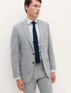 Regular Fit Textured Suit Jacket Light Grey male - M&S - FashionsVida