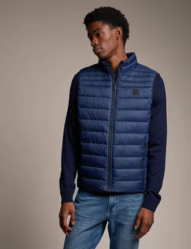 Odeno2 Padded Lightweight Quilted Gilet Navy male - BOSS - FashionsVida