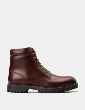 Leather Casual Boots Brown male - Base london - FashionsVida