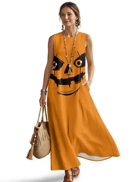 XIXIRIMIDO Halloween Party Dresses For Women Kawaii Casual Linen Plus Size Woman Cheap Clothing Elegant 2XL 3XL Clearance Sale - Aliexpress - FashionsVida