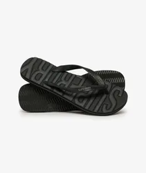 Superdry Men's Core Logo Flip Flops Schwarz - Größe: 12-13