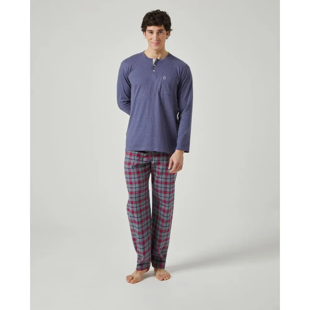 Pijama largo combinado de hombre - Kiff-Kiff - FashionsVida