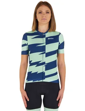 Maglia A Maniche Corte Furia Smart Green - Santini - FashionsVida