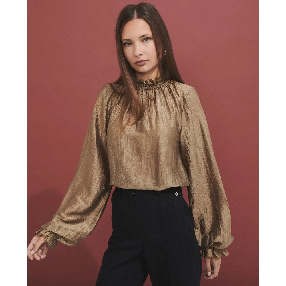 Blusa de mujer con tejido texturizado - Hannibal Laguna Collection - FashionsVida