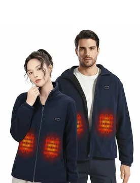 Dual Control 5 Area Heated Fleece Jacket Unisex - Anniou Clothing - FashionsVida
