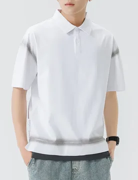 Summer Fake Two-piece Short-sleeved Polo Shirt Men's Summer New Trend Heavy Men's Lapel T-shirt - Aliexpress - FashionsVida