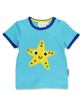 Kids 100% Cotton Starfish Short-Sleeved T-Shirt - Toby Tiger - FashionsVida