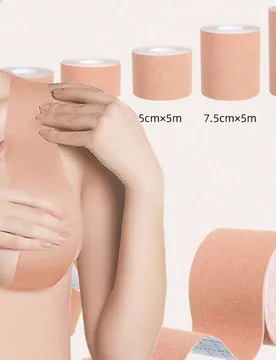 Rollo, cinta adhesiva para levantar el busto de talla grande, pegatinas, cinta elástica de tela para soporte del pecho, elevación del busto de veran - Shein - FashionsVida