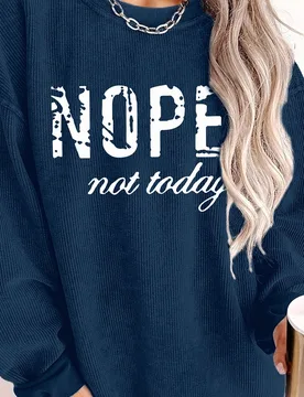 Sudadera casual con estampado de letras para mujer talla grande, otoño e invierno 3XL - Shein - FashionsVida