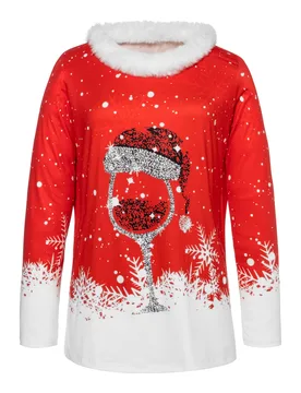 Damenshirt "Festtage" schwarz rot S Damen - wedolina - FashionsVida