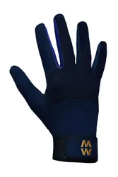 Pair Navy Long Mesh Sports Gloves Unisex 6 Unisex - - Blue - Size: 6 Unisex
