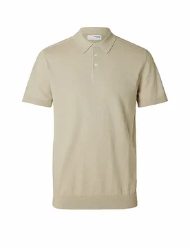 Poloshirt SLHBERG beige XXL - Selected - FashionsVida