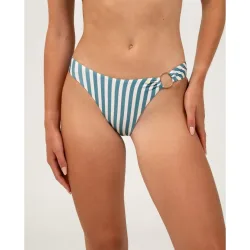 Braga de bikini con anilla dorada y rayas