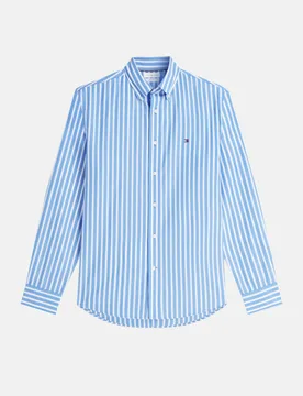 Regular-Fit Hemd mit Streifenmuster Blau S - Tommy hilfiger - FashionsVida