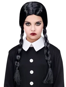 Gothic-Mädchenperücke für Damen Halloween-Accessoire schwarz - female - Widmann - FashionsVida