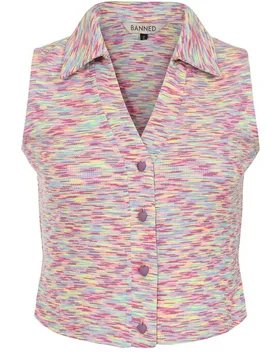 Rockabilly Top - Roxy Top - XS bis L - für Damen - Größe S - multicolor - Frauen - female - Banned Alternative - FashionsVida