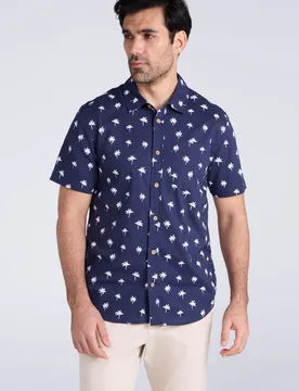 Preston Illustration Mens Shirt - Blue - Blue - Size: M - Mountain Warehouse - FashionsVida