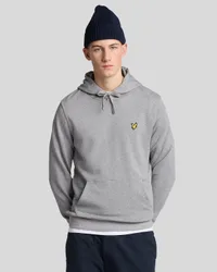 Men's Loopback Cotton Hoodie in Mid Grey Marl