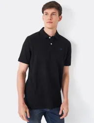 Pure Cotton Piqué Polo Shirt Black male