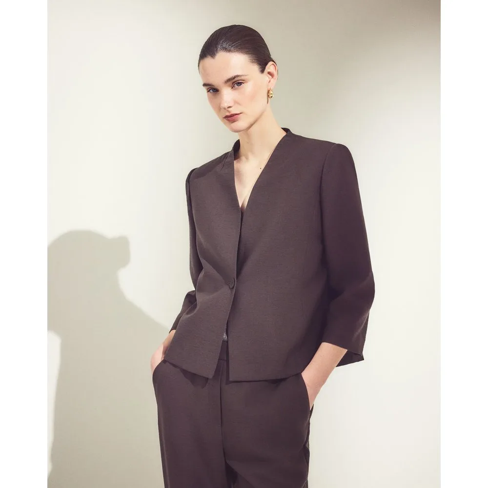 Blazer de mujer liso tumbleada - Woman El Corte Inglés - FashionsVida