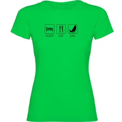 Sleep Eat And Sail Short Sleeve T-shirt Light Green M Women