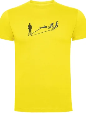 Triathlon Shadow Short Sleeve T-shirt Yellow 2XL Men - Kruskis - FashionsVida